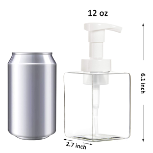 Bouteille de lotion en plastique PET recyclable de 150 ml, 200 ml, 300 ml avec pompe pour cosmétiques, gel douche, shampoing, masques pour le visage - Product Image 2