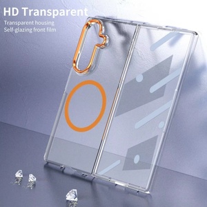 Funda Magnética Transparente de Lujo para Teléfono Samsung Z Fold 8 7 6 5 4 3 con Protector de Pantalla de Vidrio Frontal, Carcasa Rígida a Prueba de Golpes - Product Image 2