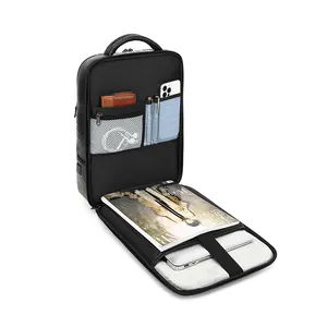 حقيبة ظهر بسعة كبيرة مخصصة مقاومة للماء وللأغراض الخارجية مثل السفر وللكمبيوتر المحمول ومزودة بـ USB