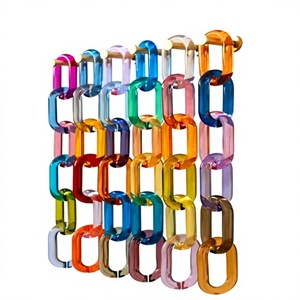 Chaîne à maillons en résine de qualité supérieure, multicolore, décoration artistique pour la maison, tendance, artisanat à la mode, technique de moulage, forme irrégulière - Product Image 6