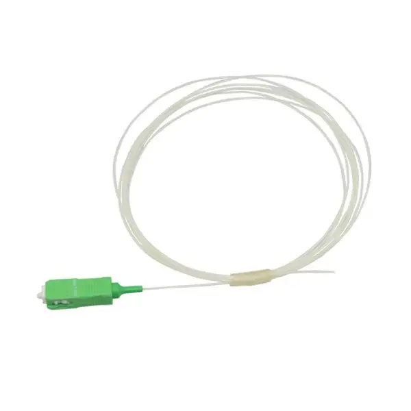 0.9mm durchmesser 9/125 G657A1 SC/APC simplex poliert White Cable Fiber Optic Pigtail