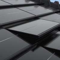 Tuiles solaires monocristallines à haute efficacité 26% entièrement noires 68W pour villa de luxe