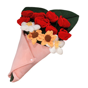 GREENMART Bouquet de fleurs en peluche personnalisé, porte-clés fleur en peluche, fleur pour la fête des mères, vente chaude - Product Image 5