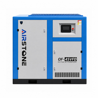 Compresor de Aire de Tornillo Portátil Airstone de 45KW, 30HP, 8 bar, PM, Velocidad Variable, Sin Aceite, Lubricado con Agua, para la Industria Textil y de Bebidas