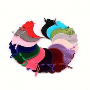 Sacs en velours en gros pour emballage de bonbons, pochettes à bijoux pour fêtes d'anniversaire, sacs à cordon avec impression sérigraphique, sacs anti-poussière pour mariage - Product Image 2