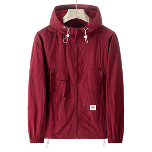 Manteau d'été pour homme de haute qualité, respirant, avec capuche, logo personnalisé, léger, anti-UV, grande taille, vêtements de mode - Product Image 3