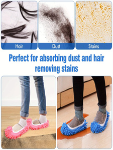 Wholesale Dust Cleaner Grazing Slippers House Bathroom Floor <b>Cleaning</b> Mop Slipper Lazy Shoes Cover <b>Duster</b> Cloth - Product Image 6