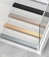 Profilé de bordure antidérapant en aluminium en forme de L pour marches de carrelage, marbre et métal – Moulure de finition pour escalier