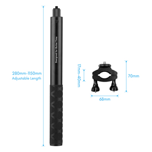 Soporte <span class=keywords><strong>Invisible</strong></span> para Manillar de Motocicleta para Selfies, de 28cm-115cm, con Tornillo de 1/4 de Pulgada para Cámara Insta360 ONE X/EVO - Product Image 6