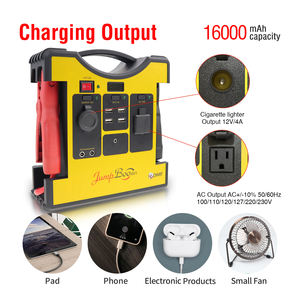 Surpresseur JB1500 courant de pointe 1500 A, batterie électrique multifonction 12V, avec sortie AC, onduleur 110/220V - Product Image 3