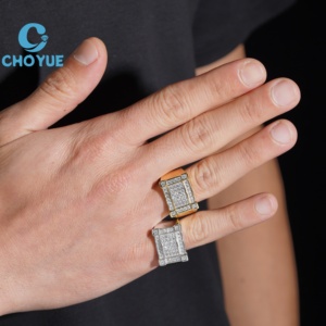 Hot Sale 925 Sterling Silver Moissanite <b>Rings</b> <b>Mens</b> Iced Out Moissanite HipHop Style Jewelry Pass Diamond Test in Stock GRA - Product Image 4