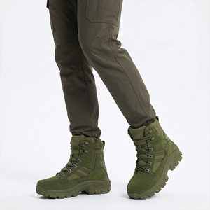 Bottes tactiques de randonnée pour hommes SF17 706 UNZHUO, vertes, à tige haute, en nylon, à lacets, pour toutes les saisons, entraînement en plein air, vente en gros - Product Image 2