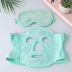 Masque facial et oculaire rafraîchissant en gel, compresse chaude et froide, masque de sommeil SPA pour le visage, avec perles de gel, pack de glace - Product Image 6