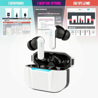 Casque de jeu sans fil à faible latence, neuf d'usine, étanche IPX4, réduction de bruit ANC, appels HD, affichage numérique