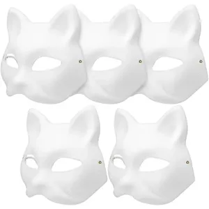 Máscara de bolinhas DIY para homens e mulheres máscaras pintadas à mão branco