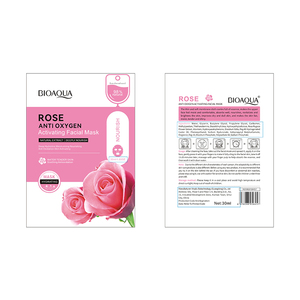 बायोएक्वा फैक्ट्री आपूर्तिकर्ता सौंदर्य उत्पाद गुलाब एंटी ऑक्सीजन सक्रिय चेहरे के मास्क को मॉइस्चराइजिंग फेस मास्क की त्वचा देखभाल - Product Image 2