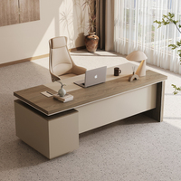 Bureau de direction avec plateau renforcé, bureau de patron avec rangement à verrouillage par mot de passe et compartiment CPU dissimulé pour le bureau