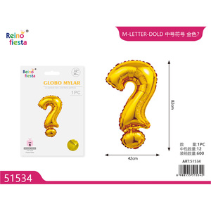 Oro 32 pollici Mylar punto interrogativo palloncino alfabeto per la festa della mamma laurea capodanno cinese decorazioni per il partito per - Product Image 1