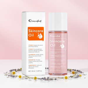 OEM, huile de soin pour la peau multi-usage à la vitamine E, huile de camomille et de romarin pour éliminer les vergetures, hydratation en profondeur, huile de soin pour la peau du corps - Product Image 1