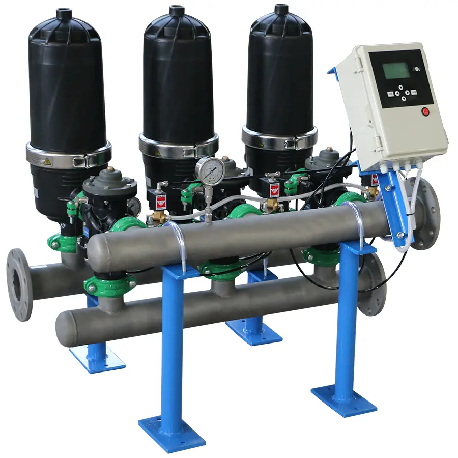 Filtro de arena de retrolavado automático Filtración de agua industrial y agrícola filtro de arena tratamiento de agua