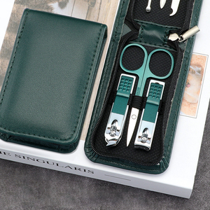 Kit de manucure et pédicure professionnel en acier inoxydable, étui de rangement en cuir avec fermeture éclair, ensemble d'outils de soin des ongles de qualité supérieure - Product Image 1