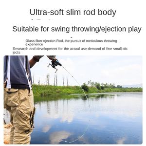 Canne à pêche ultra-souple pour micro-objets, avec anneaux Fuji, pour la pêche au lancer, poignée droite, modèle <span class=keywords><strong>Lu</strong></span> Ya White - Product Image 4