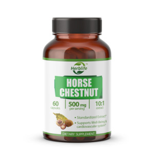 Suplemento de extracto de castaño de indias OEM - Apoya la salud cardiovascular, la salud del corazón y la circulación, Vegano - Product Image 1