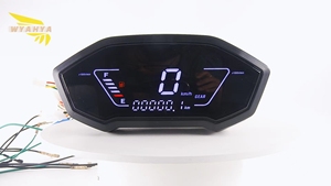 10 chiếc đồng hồ đo tốc độ xe máy kỹ thuật số 12V màu đen mới Đồng hồ đo tốc độ 0-120km/h thương hiệu wyahya Tương thích 100% mới 30 ngày - Product Image 6