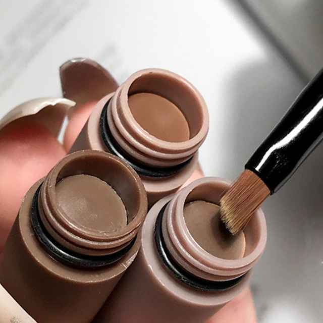 Custom logo Eyebrow Makeup Waterproof Brow Gel with Brush Double Ended Eyebrow Cream