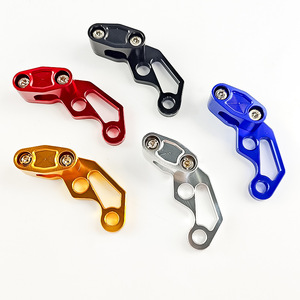 Qiangye Wire Fixing <b>Bracket</b> 60mm Motorcycle Brake Line Clamp <b>Silver</b> Black Red Blue For Motorbike - Product Image 1