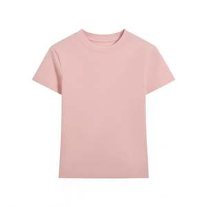 Top adelgazante ajustado corto de verano con cuello redondo de estilo francés de manga corta para mujer - Product Image 5