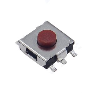 Interrupteur tactile SMD 6x6x3.1mm à 5 broches, tête rouge, pour carte PCB, bouton-poussoir momentané pour télécommande de voiture, antistatique et scellé - Product Image 2