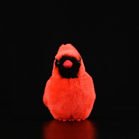 Peluche de cardenal de simulación personalizado, lindo pájaro rojo de peluche para centros de jardinería, fábrica de suministros, OEM ODM global personalizado