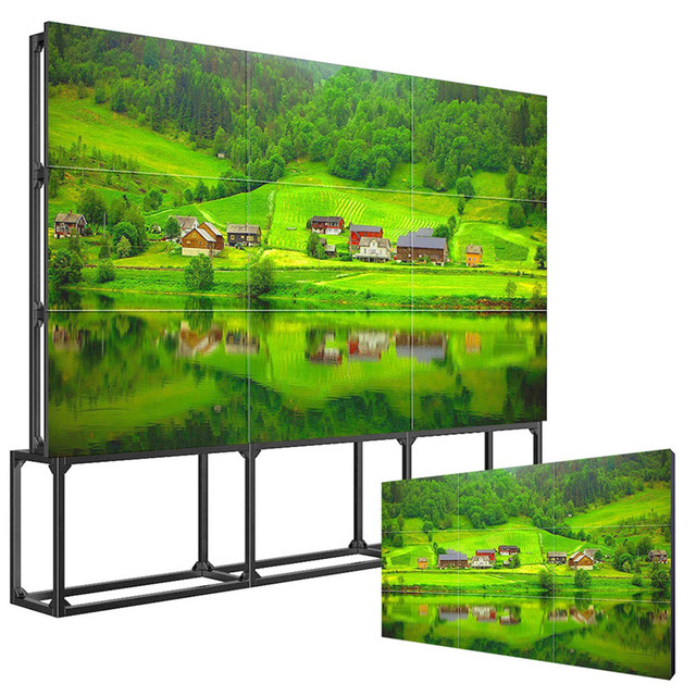 49 Inch 3.5mm Bezel Led Backlight TV Video Wall 1x3 2x2 Lcd Video Wall Panel With Processor