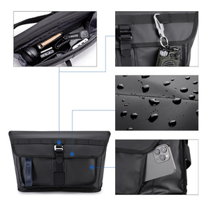 Kingsons Crossbody Bag Large Capacity Water Repellent Men's Shoulder Bag Tactical Cycling Outdoor Use - Product Image 5