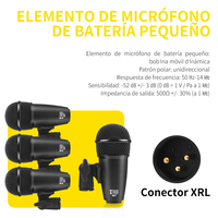 XTUGA Ensemble de Microphones Professionnels pour Scène, Kit 7 Pièces avec Micros Batterie, Connecteur XLR, Vente Chaude, Emballage Carton