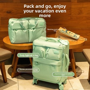 Valigia Trolley Ultra Leggera con Ruote Girevoli 20 Pollici Bagaglio a Mano Impermeabile Set di Borse da Viaggio in Tessuto - Product Image 1