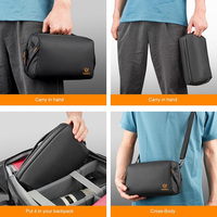 Sac d'accessoires organisateur électronique étui de transport portable de voyage étanche pour câbles, batteries d'appareil photo, carte de photographie