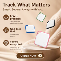 Traceur intelligent UWB anti-perte pour animaux de compagnie, enfants, bagages, portefeuilles, clés – Localisateur précis pour Android Find Hub Mini