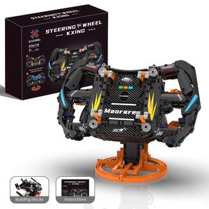 Modello di Volante da Corsa Costruibile - <span class=keywords><strong>Giocattolo</strong></span> Interattivo con Cruscotto e Volante Rotante per Età 8+ - Blocchi di Costruzione Creativi - Product Image 6