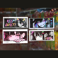 Autocollants de voiture personnalisés JDM imperméables Kunshan Krell, design holographique, impression personnalisée, vernis UV, matériau PET pour voitures - Hentai