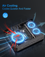 Mini PC Gamer Hystou avec carte graphique dédiée GT RTX 3050, processeur Core i5/i7 12e/13e génération, 4K/8K, 4 écrans, RAM DDR4, disque SSD