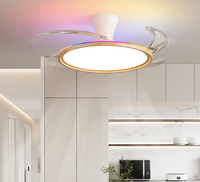 Ventilateur de plafond LED moderne à grande vitesse, à fréquence variable, invisible, lampe de ventilateur, chambre à coucher, salon, maison, lustre électrique