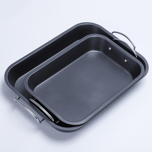 Square Non-Stick Baking Pan Carbon Steel Thickened Double Handle Cake Pans For Grilling Fish Baking Dishes - Product Image 3