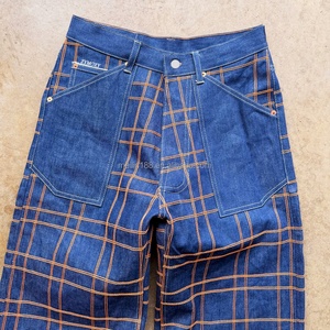Vaqueros de mezclilla personalizados de moda urbana, vaqueros holgados de alta calidad, vaqueros a rayas, vaqueros casuales de algodón para hombre - Product Image 3