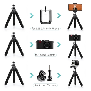 Smartphone Caméra Flexible Mini Selfie Trépied Support pour GoPro Hero 13 12 11 10 9 DJI Osmo <span class=keywords><strong>Action</strong></span> 5 Pro 4 3 - Product Image 5