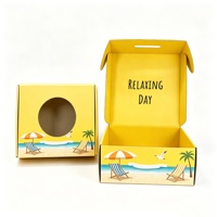 Boîte d'expédition en carton kraft brun naturel avec logo personnalisé, insert écologique, boîte d'emballage pour chapeaux en carton ondulé simple à 3 plis