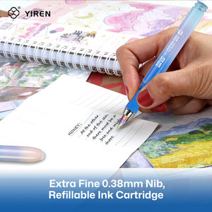 Stylos amusants YIREN, design de fusée de dessin animé, stylos à plume effaçables en plastique, stylo à écriture fluide pour filles et garçons, fournitures scolaires - Product Image 4