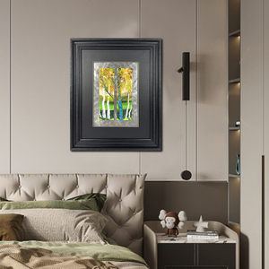 Décoration murale décorative en bois pour hôtel Peintures à l'huile abstraites peintes à la main avec cadres - Product Image 3