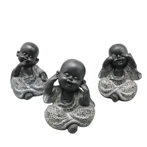 Estatua de Buda de bebé, Buda de bebé de poliresina, decoración de Mesa para el hogar - Product Image 1